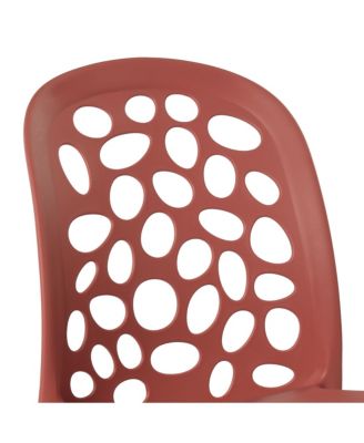 Outdoor Modern Stackable Patio Dining Chairs (Set of 2)