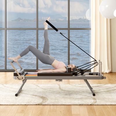 Streamdale Pilates core bed, foldable home high quality, yoga studio same commercial fitness equipment, black
