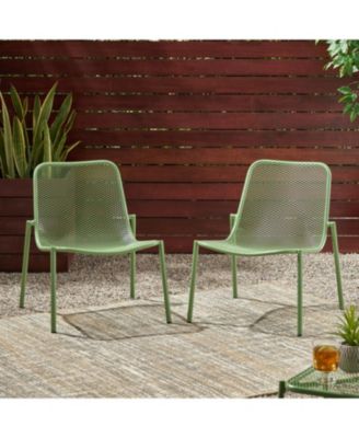 Streamdale Modern Mesh Metal Stackable Chairs Durable & Space-Saving Outdoor Seating