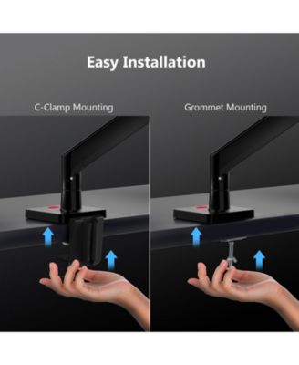 MS05 Single Mount Stand Arm, Supports 22"- 40" monitors and 26 lbs, 360° Adjustable, standards 75x75mm/100x100mm, Clamp & Grommet Base