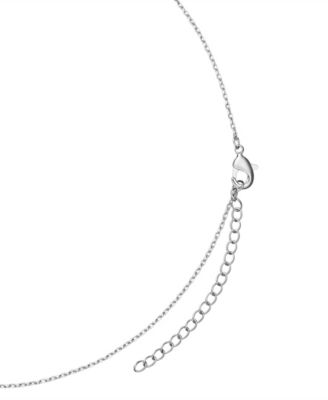 Cubic Zirconia Mother of Pearl Mary Pendant Necklace