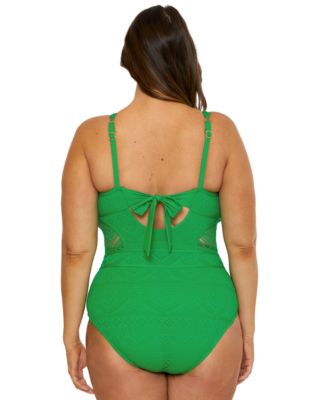 Plus Size Color Play Tummy-Control One-Piece Swimsuit
