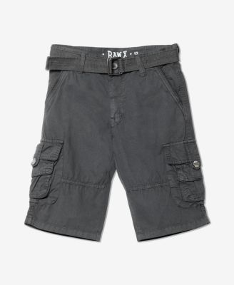 Big Boys Belted Twill Cargo Shorts, 8-18