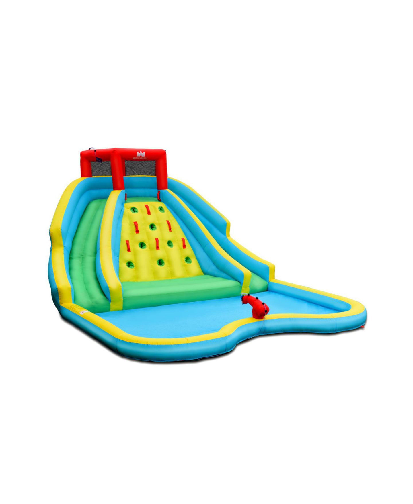 Детская игрушка Slickblue Double-Sided Inflatable Water Slide Park with Climbing Wall and Splash Pool, 178"L x 144"W x 92"H, Ages 3+, цвет: Разноцветный — фото 3