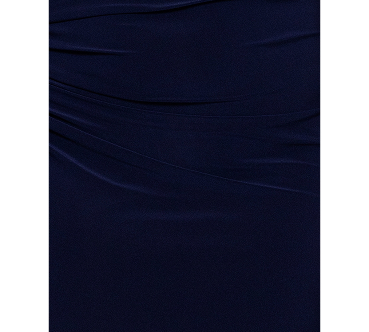 BETSY & ADAM PLUS SIZE EMBELLISHED ASYMMETRIC GOWN 