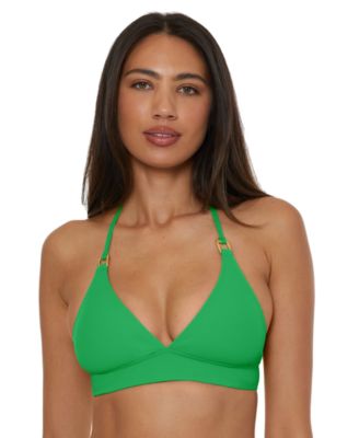 Becca - Women's Modern Edge Textured Rib Halter Bikini Top