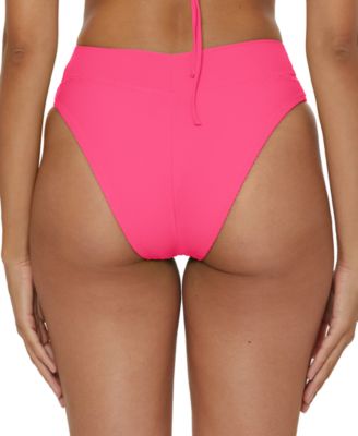 Women's Modern Edge Textured Rib High-Waist Bikini Bottoms