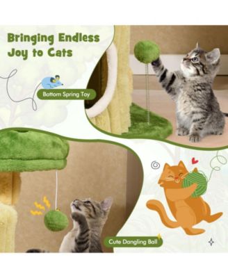 Cat Tree with Scratching Posts & Dangling Ball Fun & Engaging Play Tower for Cats