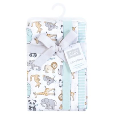 Comfortable Cotton Poly Flannel Baby Burp Cloths Set