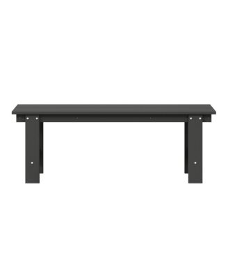 Outdoor HDPE 48" Modern Backless Patio Bench