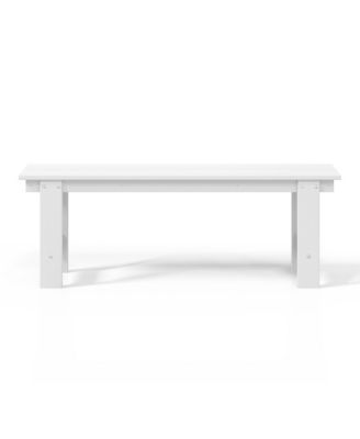 Outdoor HDPE 48" Modern Backless Patio Bench