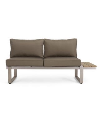 Streamdale Rust-Resistant Sectional Sofa with Faux Wood Accents and Water-Resistant Cushions