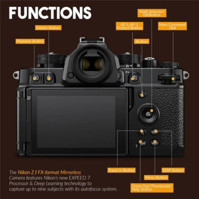 Z f Mirrorless Camera with NIKKOR Z 40mm f/2 SE Lens, Bundle with 128GB SDXC Memory Card, Extra Battery and Smart Charger, Shoulder Bag