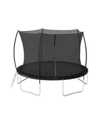 Streamdale 12FT Trampoline (Double-side color pad), Trampoline for Kids and Adults with Enclosure Net and Ladder,Curved fence pole