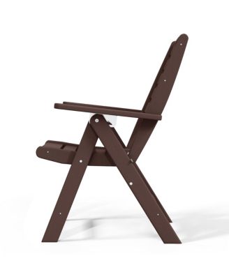 HDPE Adjustable Highback Folding Patio Dining Chair