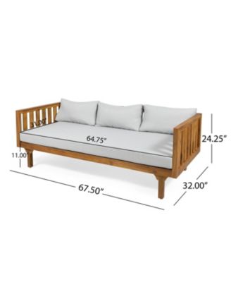 Streamdale Stunning Acacia Wood Daybed with Water-Resistant Cushions
