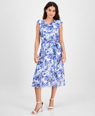 AK Anne Klein - Women's Floral-Print Midi Dress