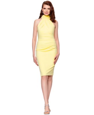 Betsy & Adam - Women's Mock Neck Sleeveless Sheath Dress
