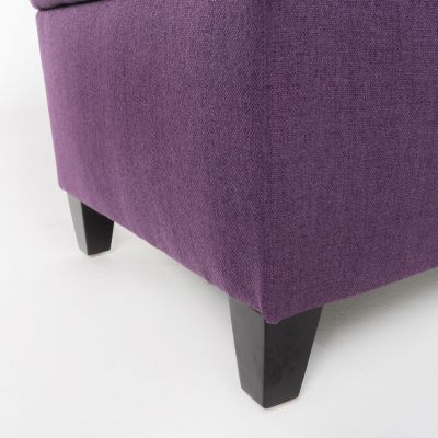 Juliana Fabric Storage Ottoman with Birch Legs