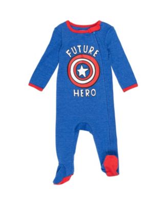 Avengers Baby Boys 3 Pack Zip Up Sleep N' Play Coveralls