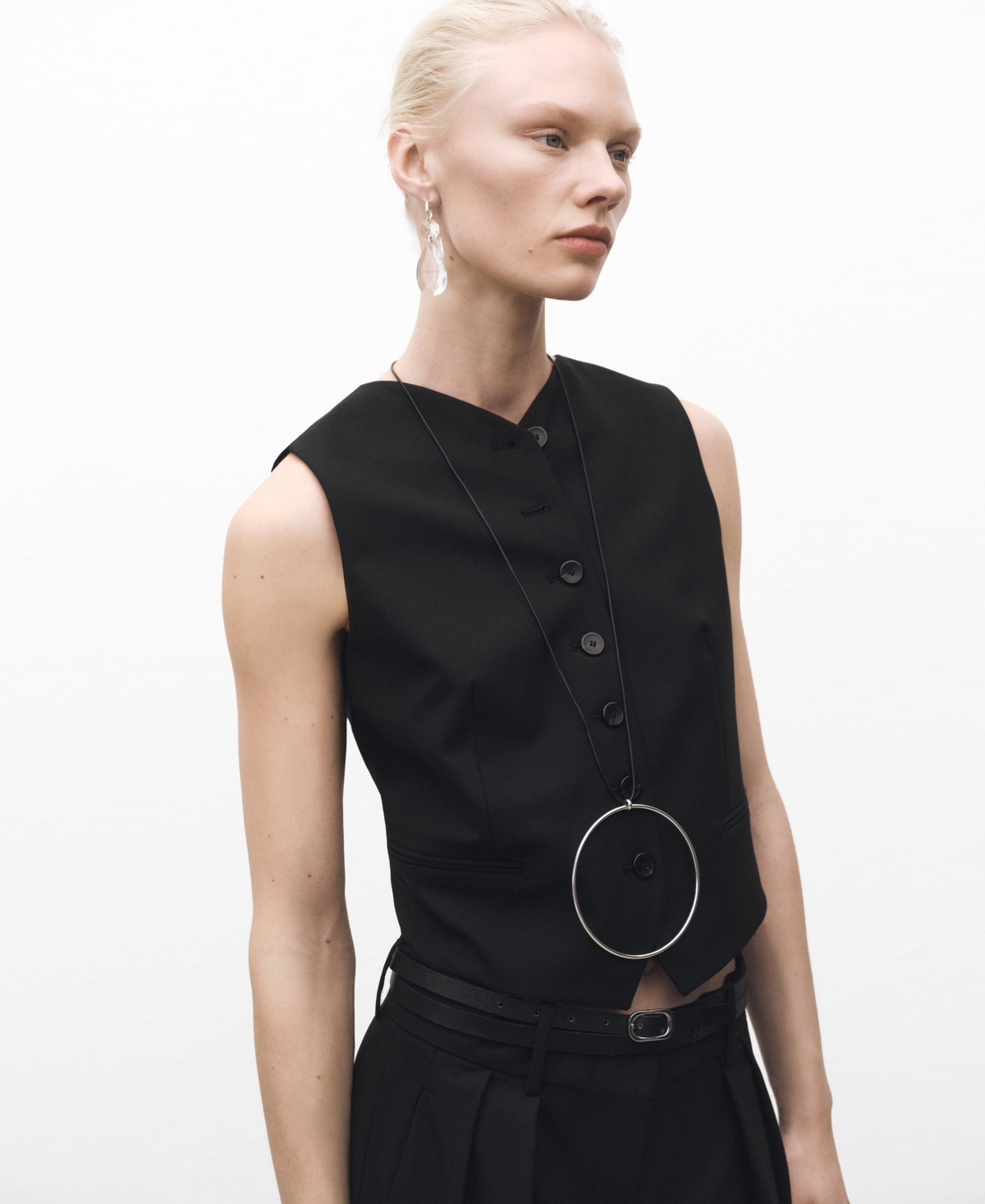 Mango Women's Wool Blend Suit Vest In Black