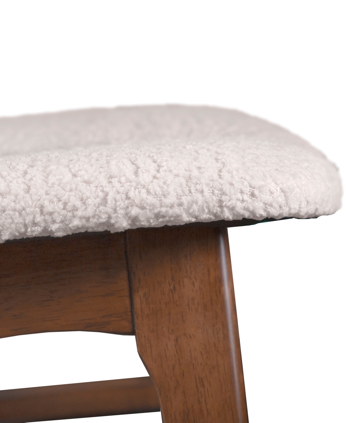 Furniture Of America 2-pc. Sandy Cove Boucle Fabric Padded Dining Chair Set In Walnut