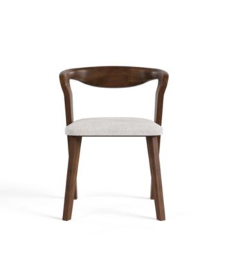 2-Pc. Solid Wood Mid-Century Modern Dining Chair Set