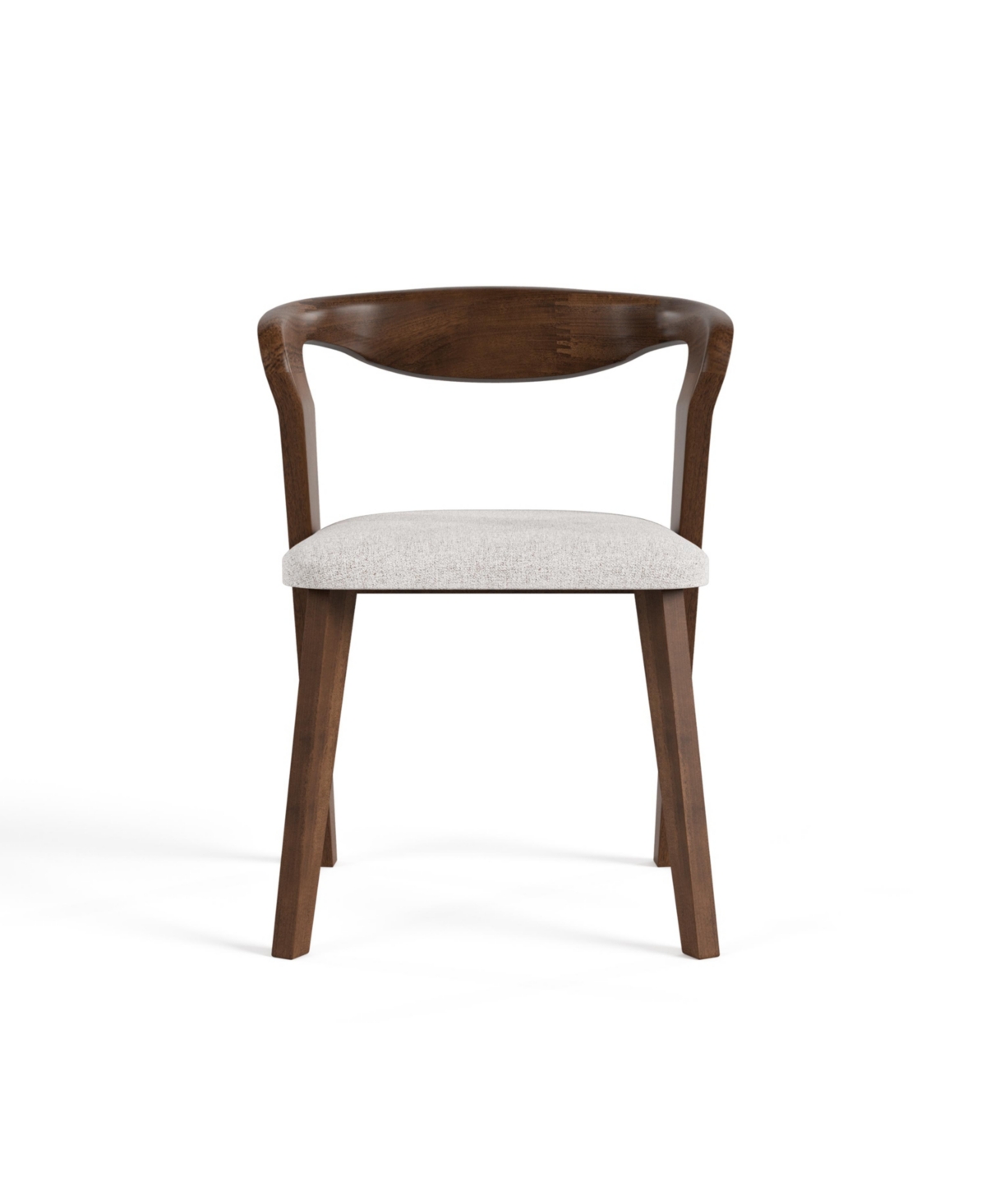Furniture Of America 2-pc. Solid Wood Mid-century Modern Dining Chair Set In Walnut