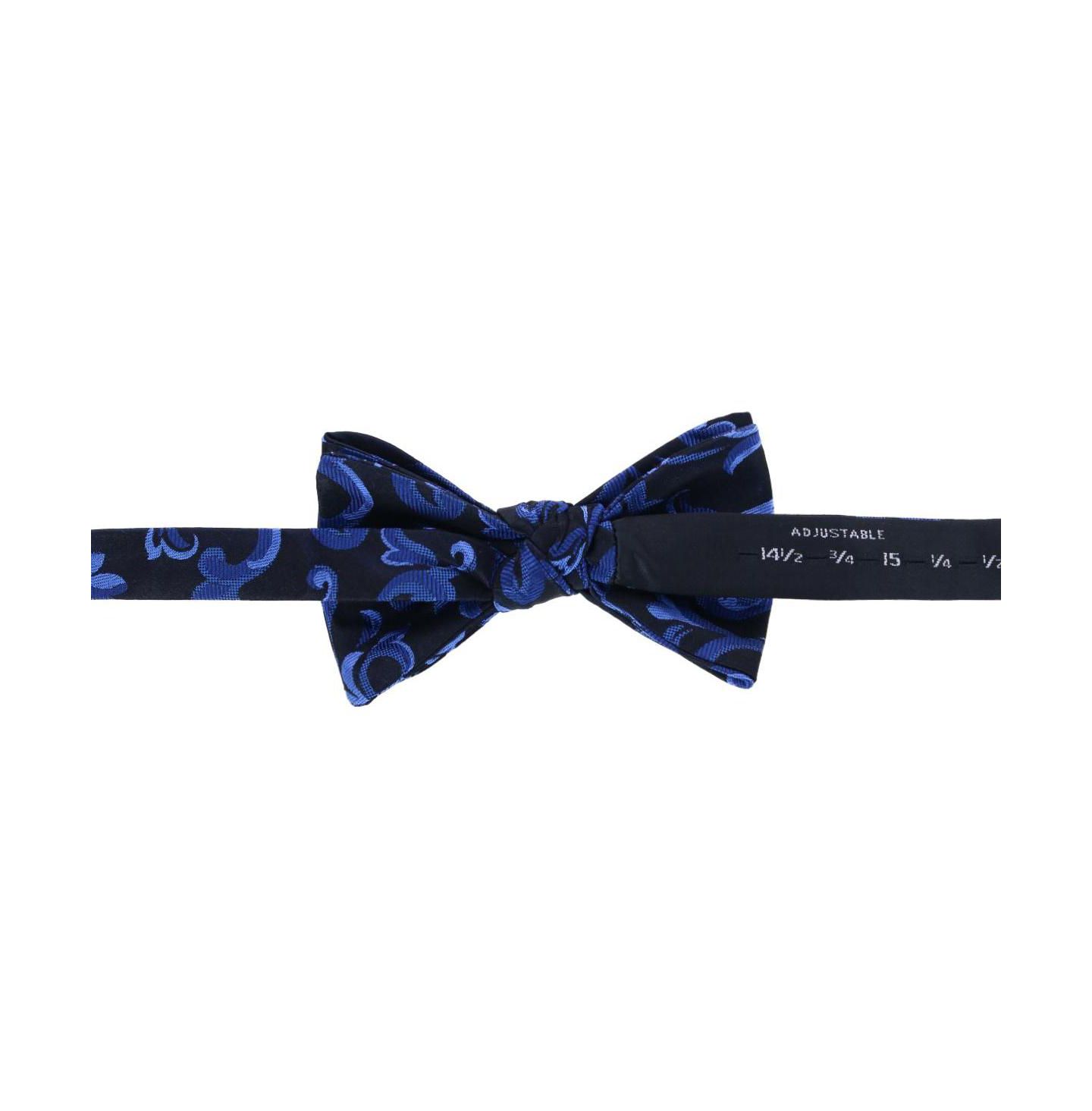 Мужские галстуки TRAFALGAR Christian the Romantic Brocade Silk Bow Tie, цвет: Королевский синий — фото 2