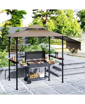 8' x 5' Grill Gazebo, 2-Tier Outdoor BBQ Gazebo,