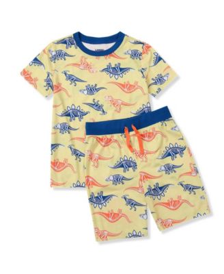 Little Boys Short Sleeve Tee and Shorts Pajama Set