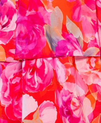 Plus Size Printed V-Neck Tiered-Ruffle Chiffon Dress