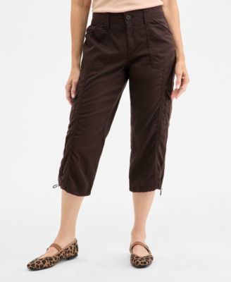 Women's Mid-Rise Cargo Capri Pants