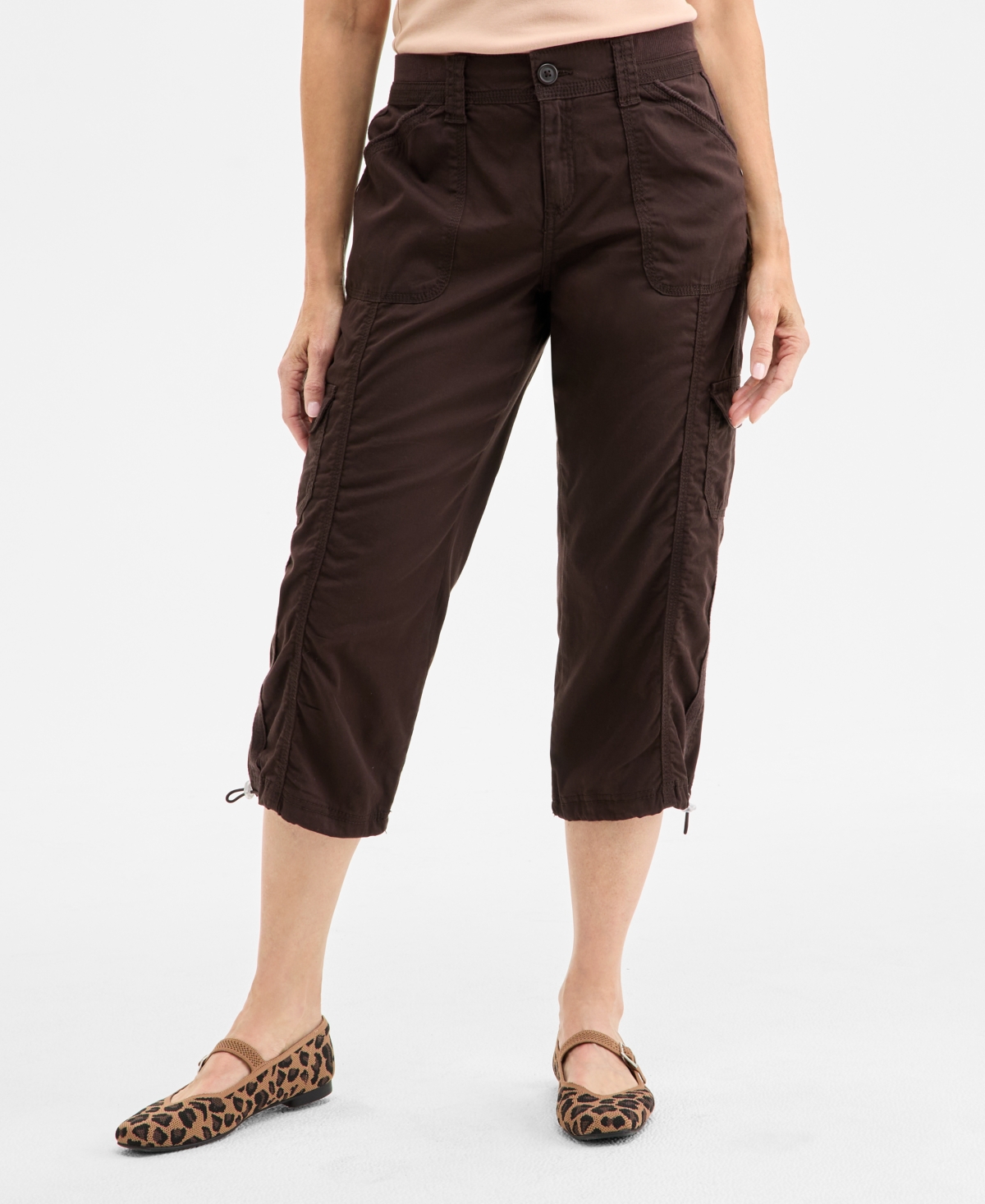 Style & Co Women's Cargo Capri Pants, Regular & Petite, Created For Macy's In Rich Truff
