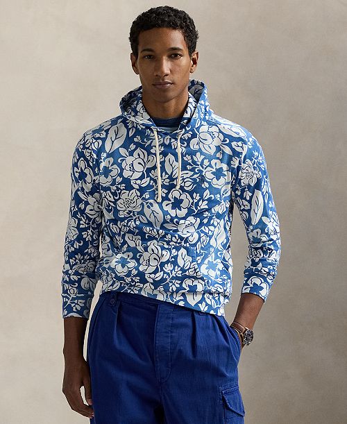 alfani Polo Ralph Lauren Men's Floral Spa Terry Hoodie Men's Fashion & Accessories