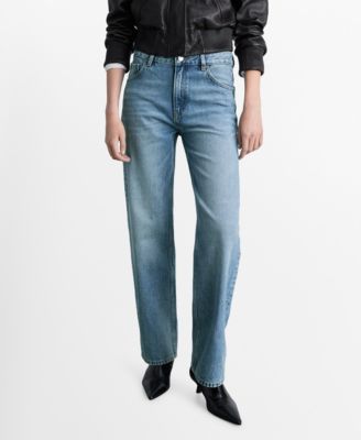 MANGO - Women's Miami Medium-Rise Straight-Fit Jeans