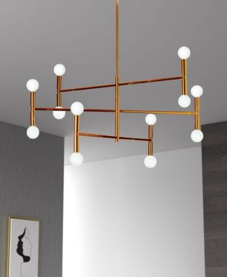 15" Metal Ava 12 Light Chandelier