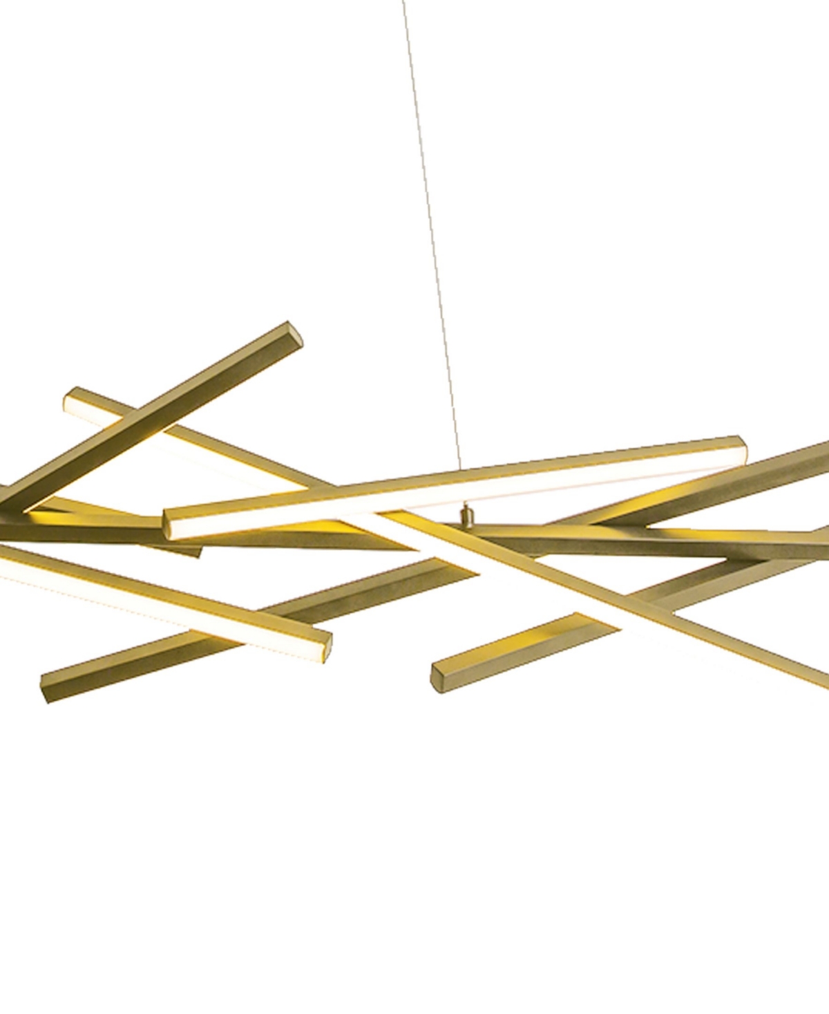 Dainolite 10.75" Metal Carly Led Chandelier In Aged Brass
