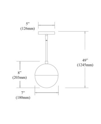 8" Metal Dayana Pendant