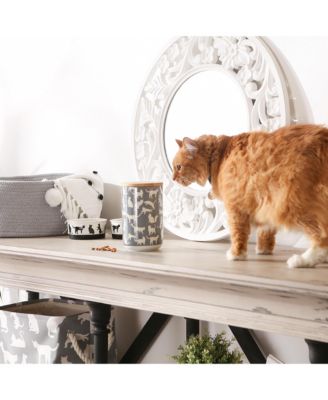 Ceramic Pet Treat Canister Cats Meow