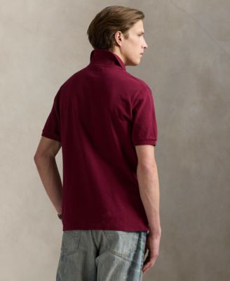 Men's Custom Slim Fit Leather-Pony Polo Shirt