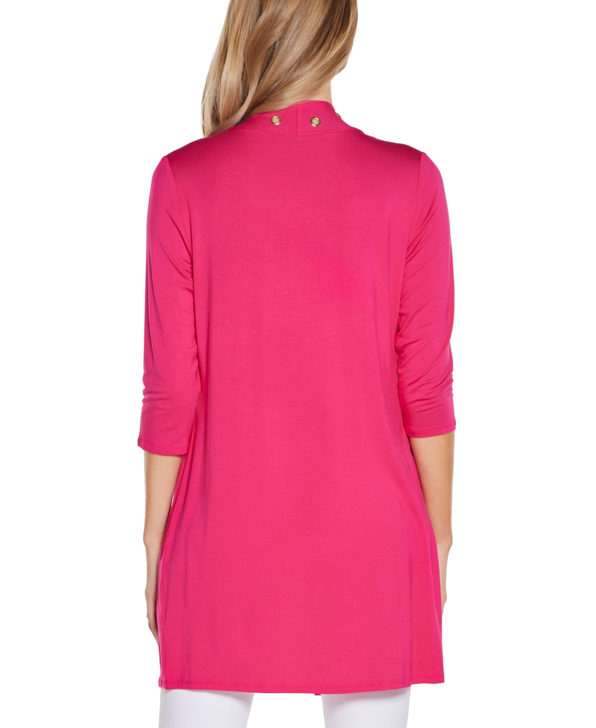 BELLDINI WOMEN'S GROMMET-TRIM DUSTER OPEN FRONT CARDIGAN TOP 
