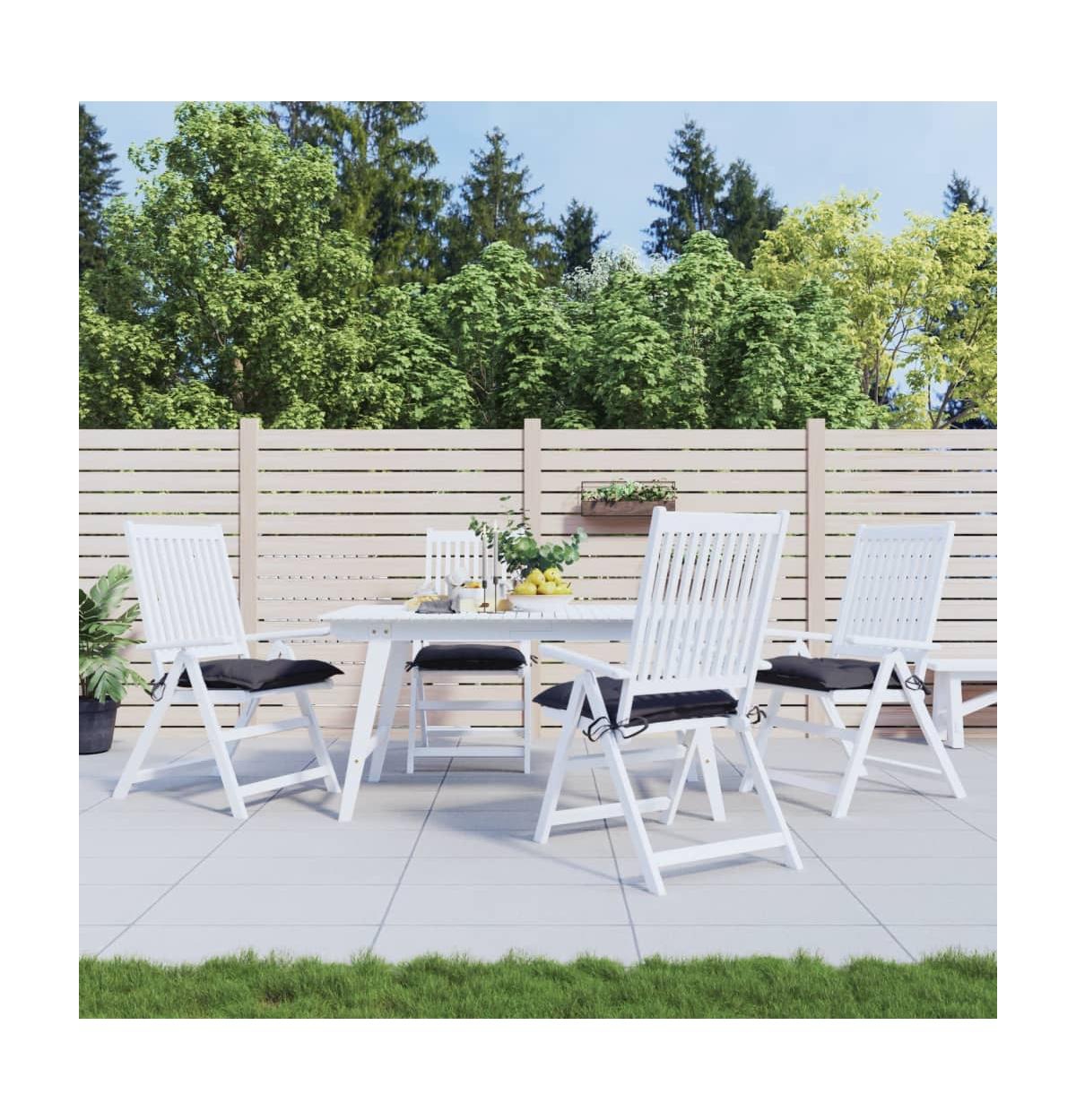 Chair Cushions 4 pcs Anthracite 15.7"x15.7"x2.8" Oxford Fabric