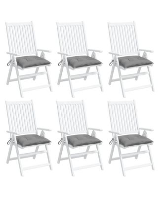 Chair Cushions 6 pcs Gray 19.7"x19.7"x2.8" Oxford Fabric