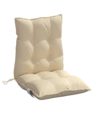 Lowback Chair Cushions 6 pcs Beige Oxford Fabric
