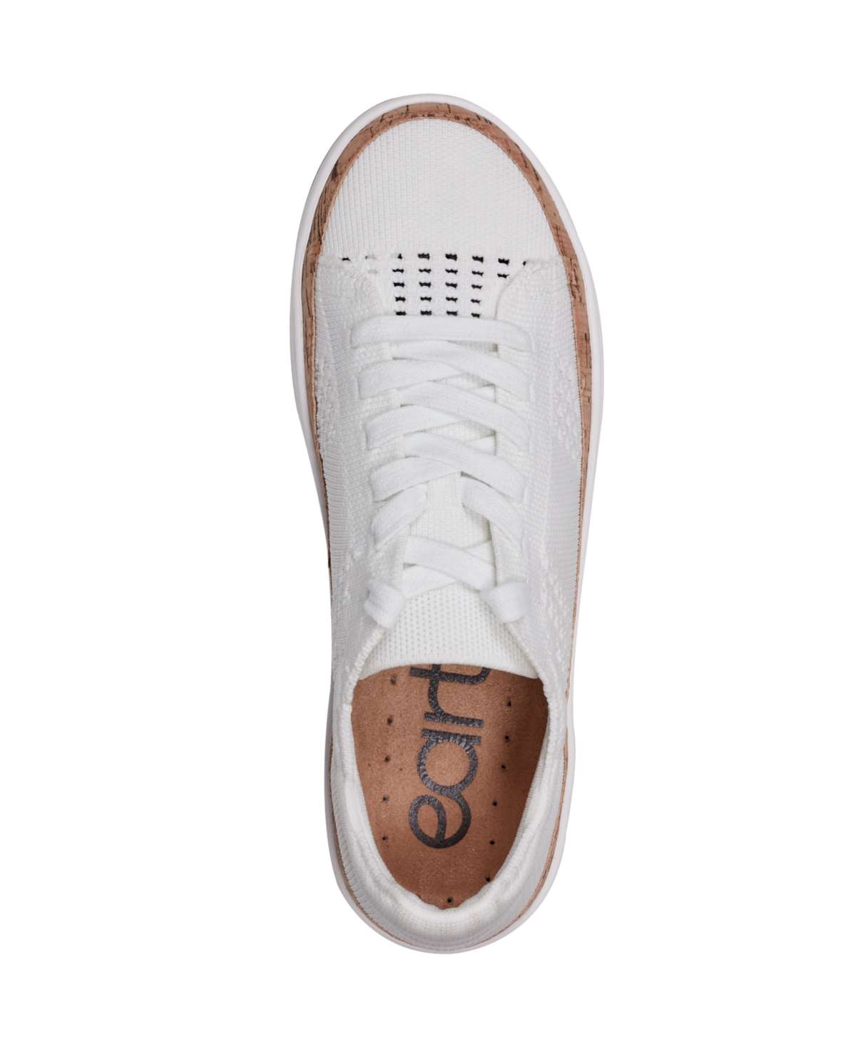 Shop Earth Women's Knight Knit Lace-up Sneakers In White