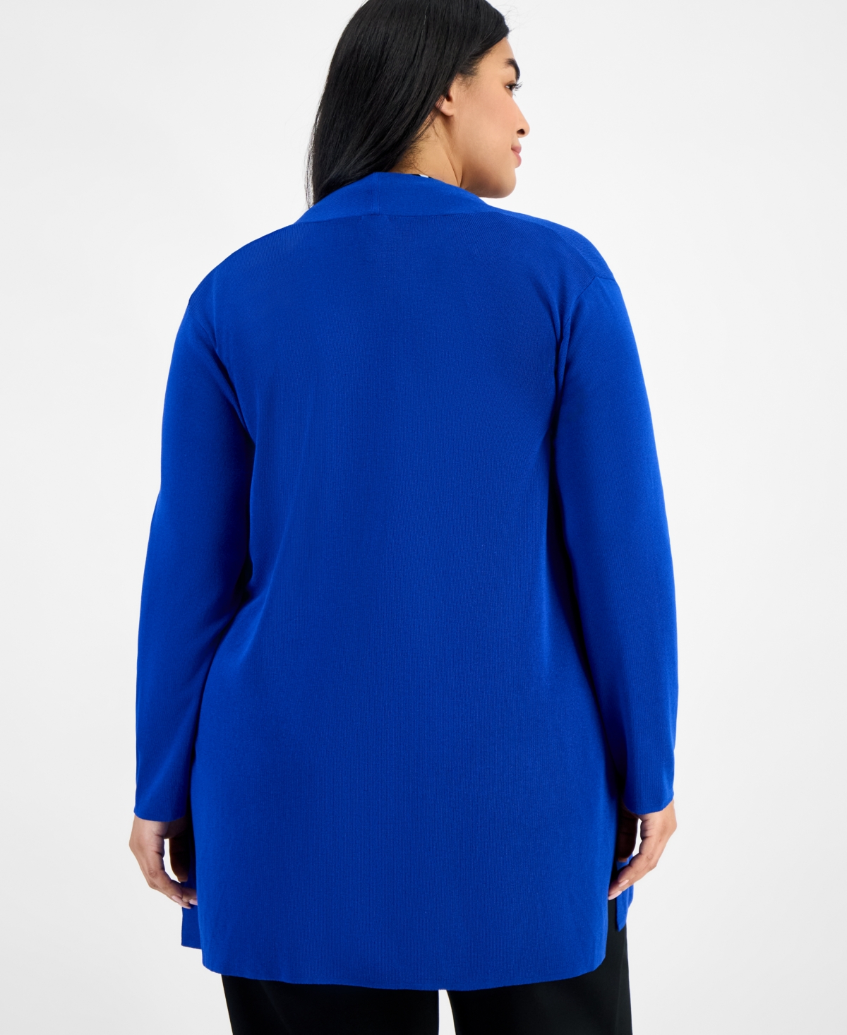 ANNE KLEIN PLUS SIZE NAPA OPEN-FRONT CARDIGAN 