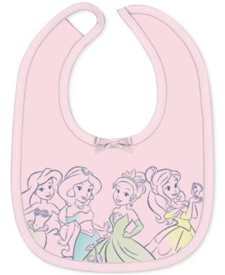 Baby Girls Princesses Bodysuit, Pants & Bib, 3 Piece Set