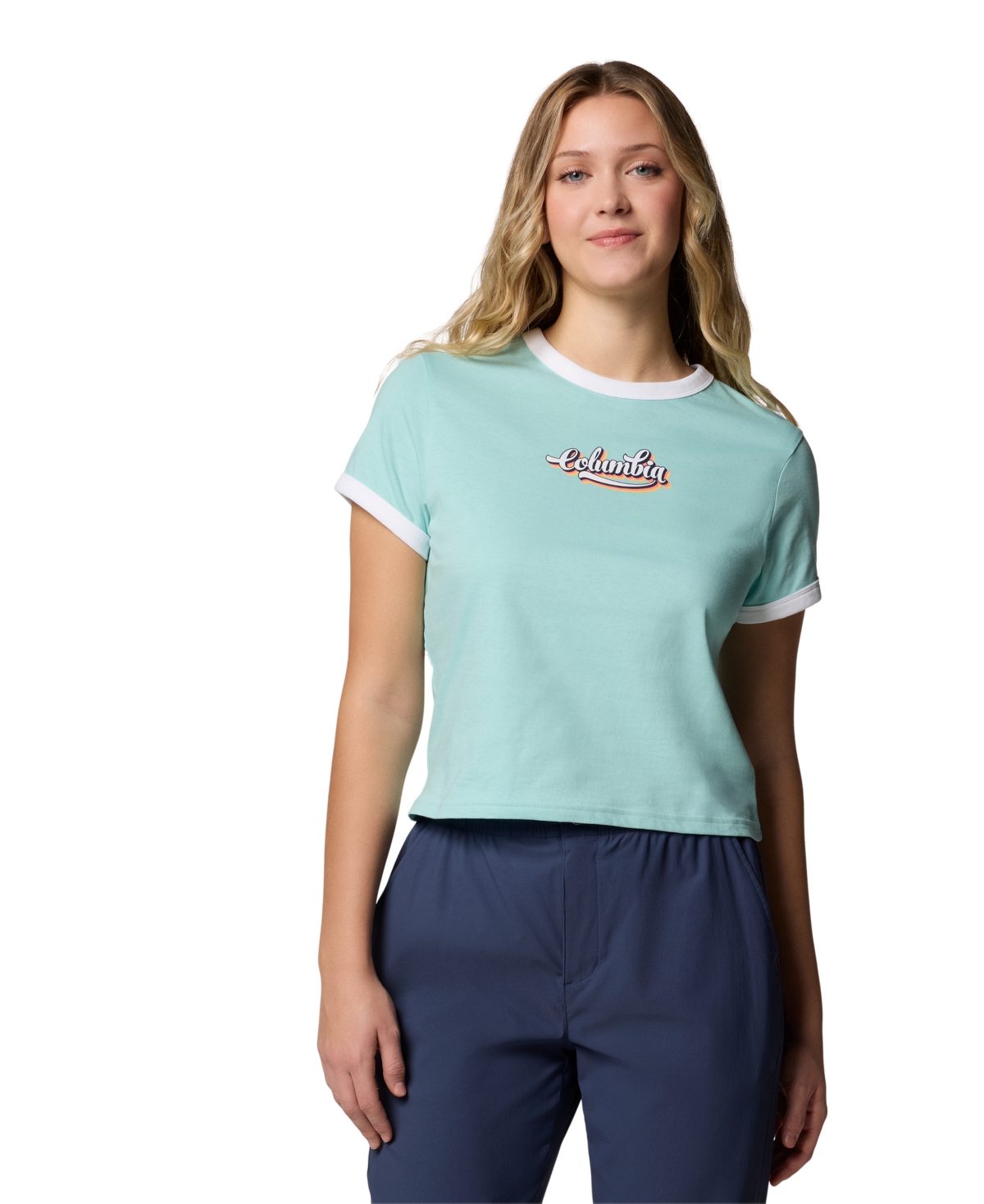 Shop Columbia Women's Rolling Bend Graphic Ringer Top