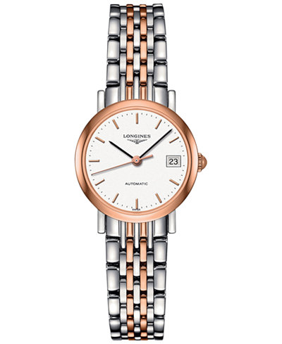 Longines Women's Automatic The Longines Elegant Collection Two-Tone Stainless Steel Bracelet Watch 26mm L43095127